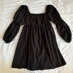 MINI BLACK BABY DOLL DRESS